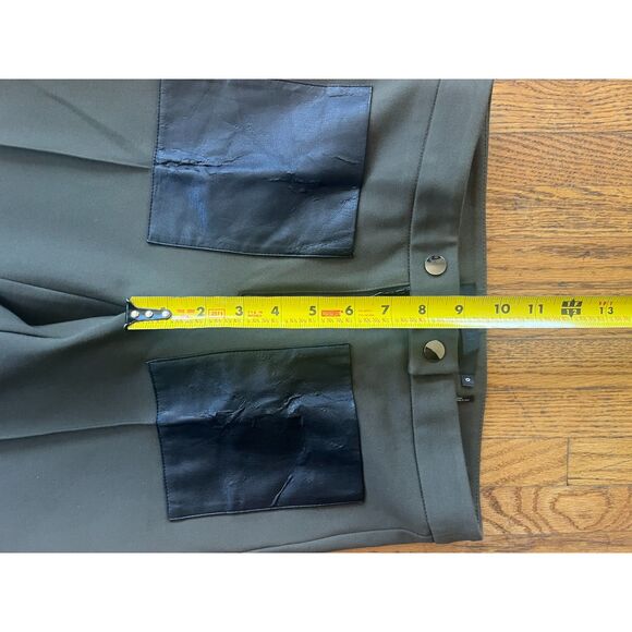 L.A.M.B Gwen Stefani Green Black Pocket Bootcut Pants Trousers  Women's Size 0 - Picture 8 of 10